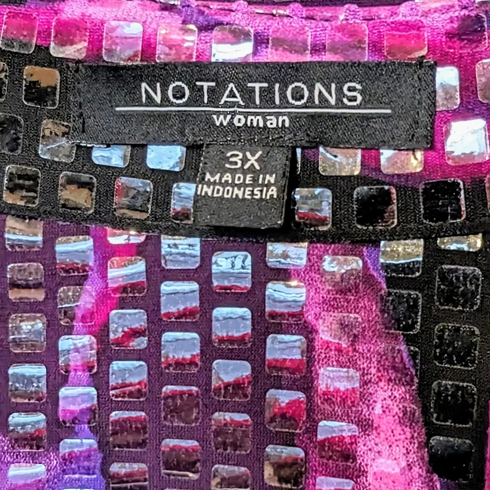 Notations, NWOT, Women's, Button Front, Lightweight, Shimmering Shacket, Size 3X - Picture 10 of 10